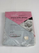 Vintage Sears Honeysuckle Reversible Fitted Crib Sheet Blue 52x28 Sealed NOS