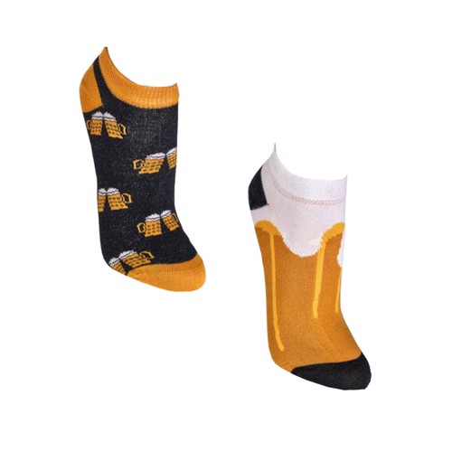 2 Paar lustige Sneaker Motivsocken Herren Strümpfe Damen Socken Bier - Bild 1 von 5