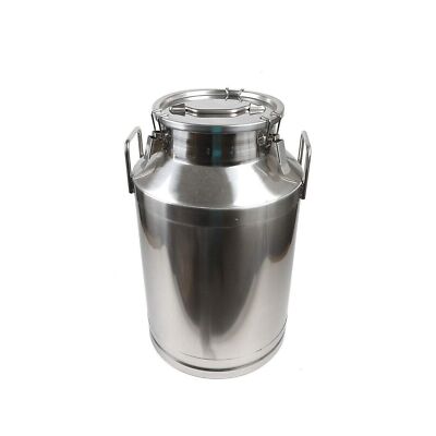60L/15.85Gal Milk Cans-Stainless Steel Milk Transport Barrels Pail Milk Bucke...