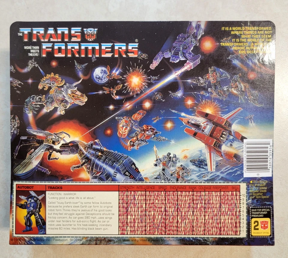 TRANSFORMERS G1 TRACKS US SELLER MISB RARE! AUTOBOT CAR TOY ROBOT - Image 2 of 3
