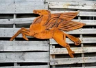 Mobil Oil Pegasus Garage Sign Large Wall Petroleum Art Vintage Gas Station Sign