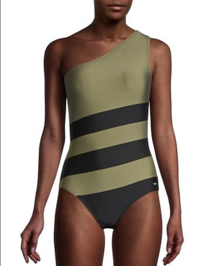 dkny color block swimsuit