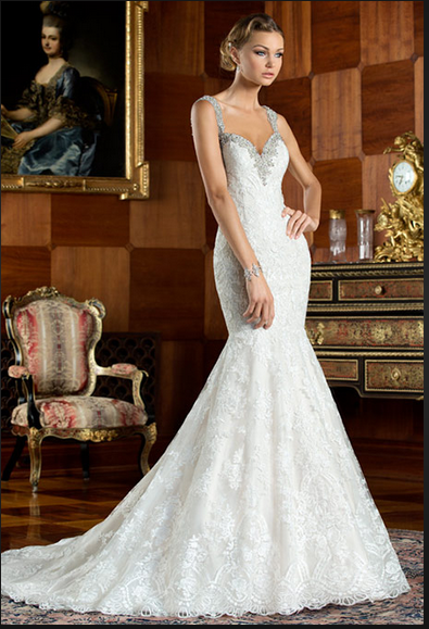 Mermaid Lace Wedding dress by Kitty Chen Ivory Size NWT