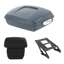 Chopped Trunk Backrest Mount Fit For Harley CVO Road Glide 14-2025 Gunship Gray