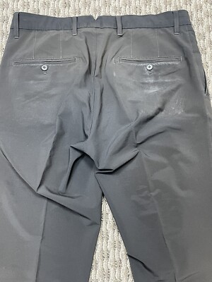 J Lindeberg Chase Twill Pants Mens Size 33x30 Slim Fit Black Golf