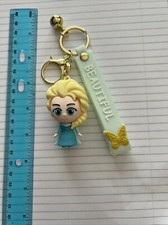 Elsa Rubber Metal Keychain Disney Frozen New Fast Shipping