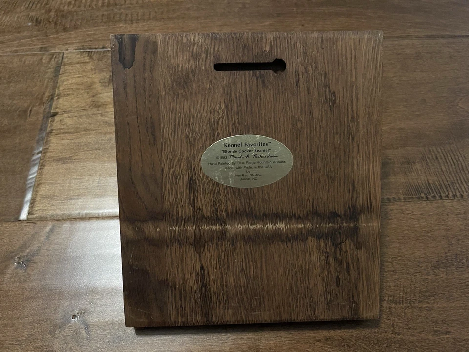VTG 1983 Blonde Cocker Spaniel Kennel Favorites Wall Decoration Plaque Aus-Ben - Image 3 of 3