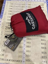 New Castaway 9 ft. Nylon Parachute Bag Hammock in Red and Navy