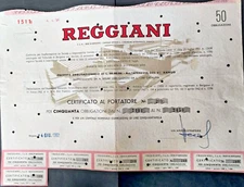 BERGAMO 1961 * HISTORICAL BOND OF REGGIANI * MYTH INDUSTRY BERGAMASCA