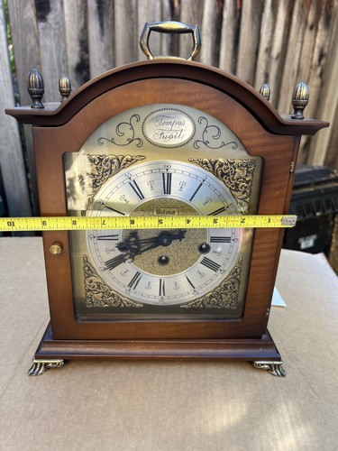 Bulova Tempus Fugit Westminster Carillon Mantello Orologio con Chiave, Manuale (340-020) Funzionante - Foto 3 di 12