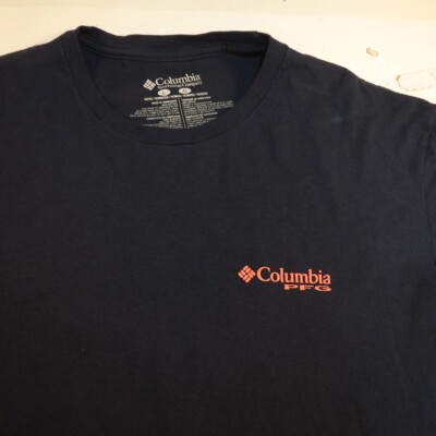 T-shirt Columbia PFG Pêche - Manches Courtes Bleu, Taille L, Ventilé