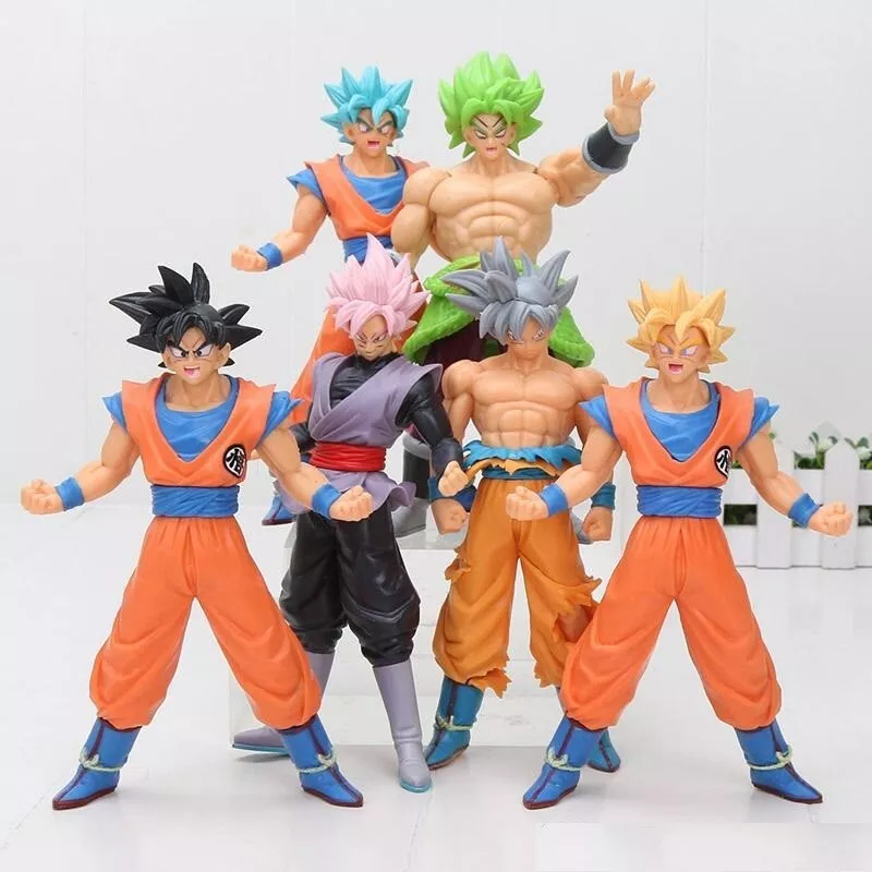 6pcs Dragon Ball Z Figures Set Super Saiyan Goku Son Blue Gokou Vegeta In  Stock