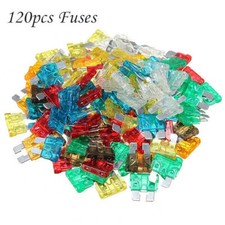 120pcs Standard Blade Fuses for Car Van Bike Fuse 5/7.5/10/15/20/25/30AMP