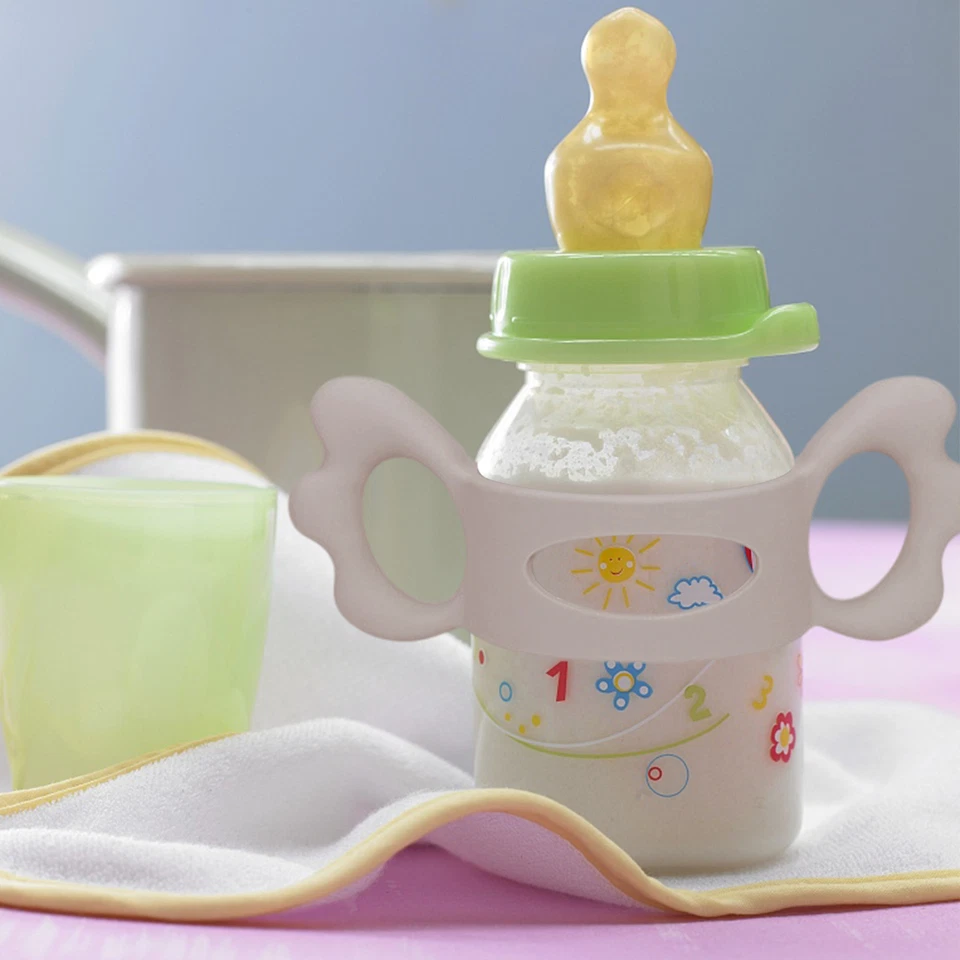 1xMango de biberón universal de silicona de cuello ancho para bebés Foto 2 de 4