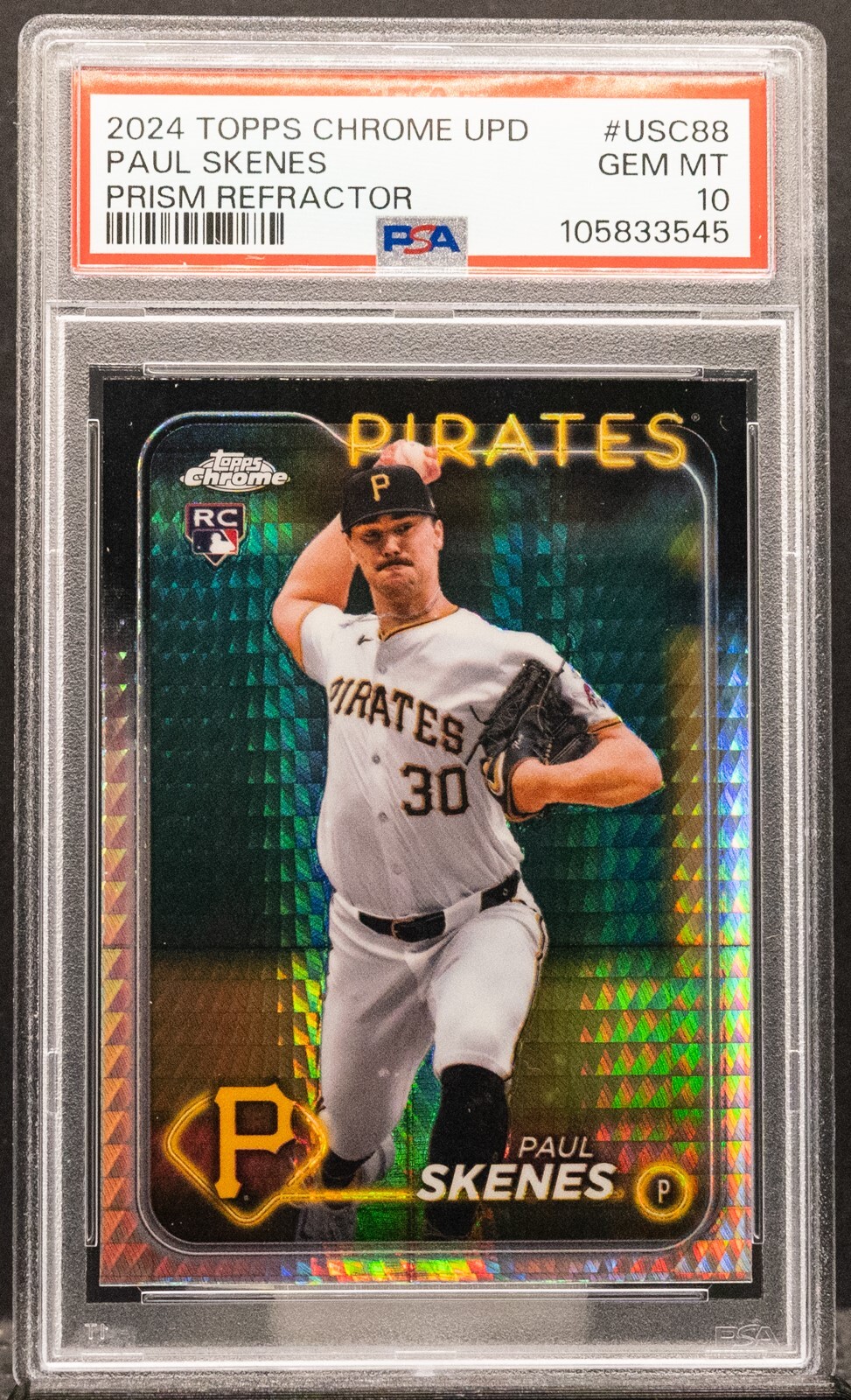 Paul Skenes 2024 Topps Chrome Update #USC88 Prism Refractor Paul Skenes 2024 Topps Chrome Update #USC88 Prism Refractor