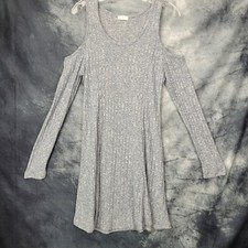 C Sweater Dress Womens SZ S Cold Shoulder Very Soft