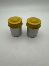Vintage Kodak Film Canisters A1 Yellow Top Lot of 2 Empty Can Container