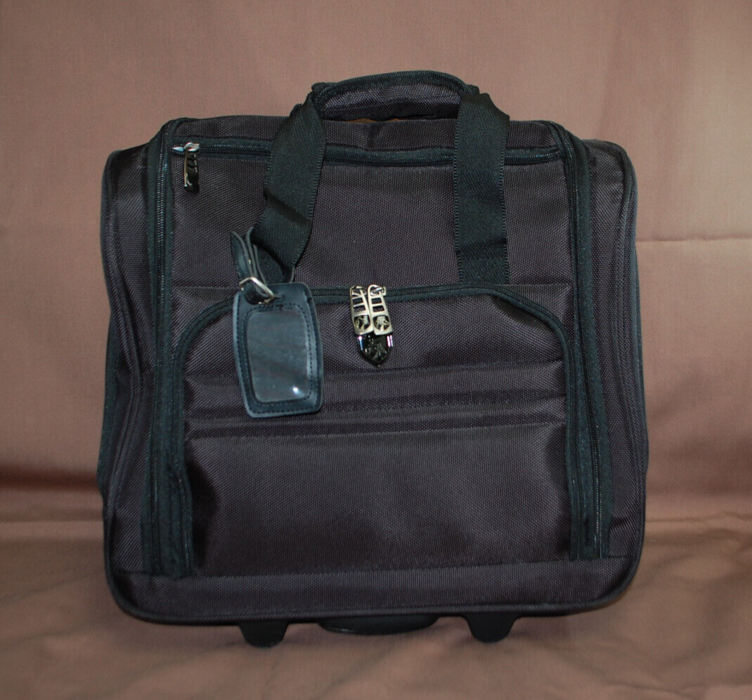 TPRC 16" Rolling Underseat CarryOn Luggage Bag Black M5053 eBay
