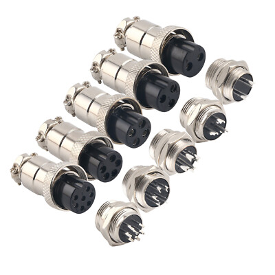 Aviation Plug Male Female Plug Adapter Panel Socket Connector 5/8'' 1/2''