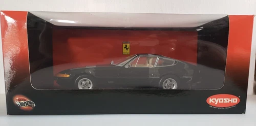 100% Hot Wheels NIB Ferrari 1:18 Diecast Kyosho Daytona '71 BLACK 365 GTB/4 2001