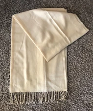 Women's Scarf Cashmere Feel Shawl Warm Winter Pashmina Wrap Ivory one size