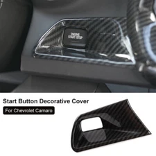 Carbon Fiber Start Stop Switch Button Decor Cover Trim for Chevrolet Camaro 17+
