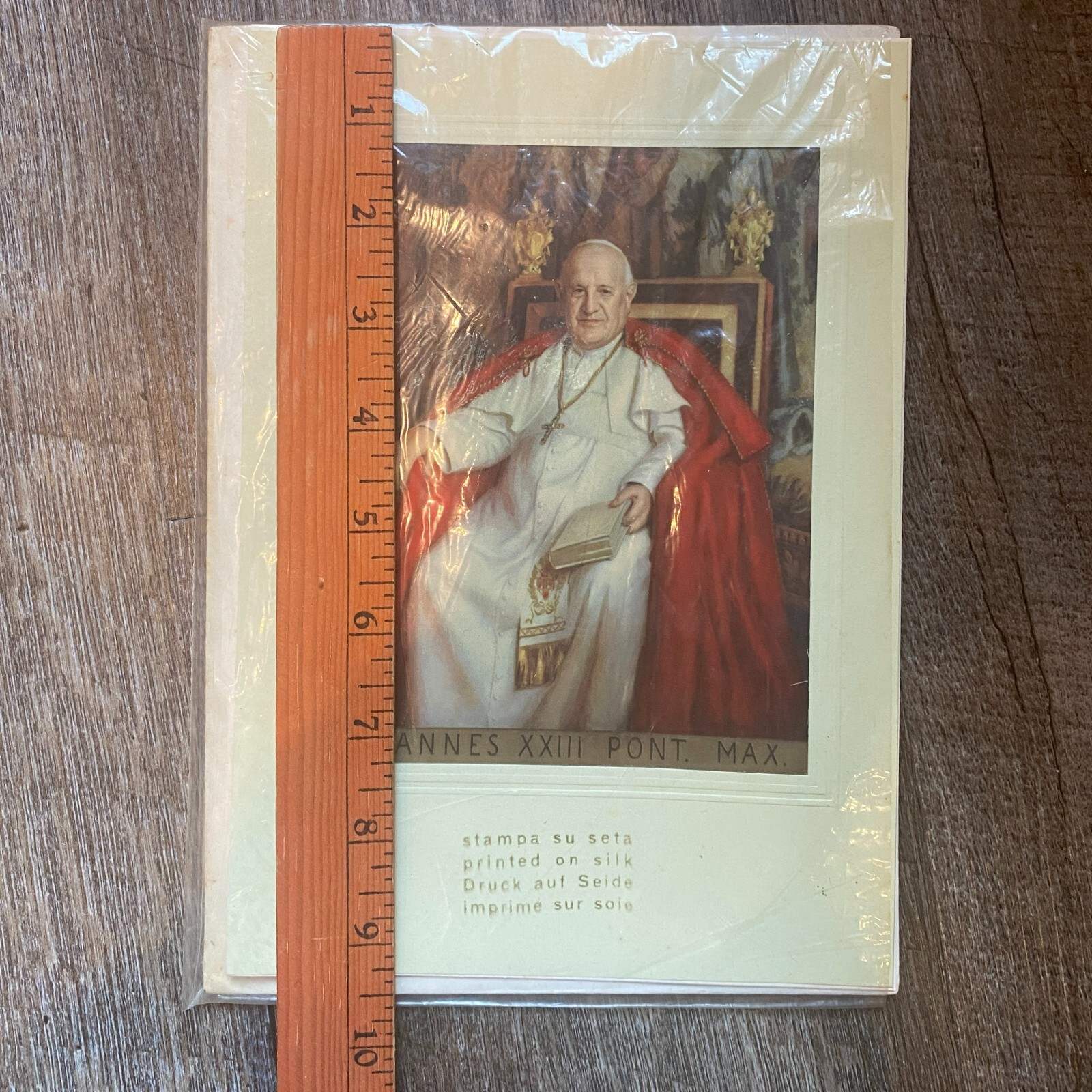 Vintage Pope John XXIII Paper Card on Silk Souvenir Vatican Catholic Ephemera eBay