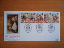 GB FDC BRADBURY PPS SILK 53 1989 LORD MAYOR S SHOW MUSEUM OF LONDON SPECIAL P/M