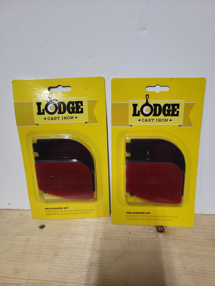Lodge SCRAPER/COMBO Scraper Combo Set, Grill Pan Scraper in Black (2 sets)