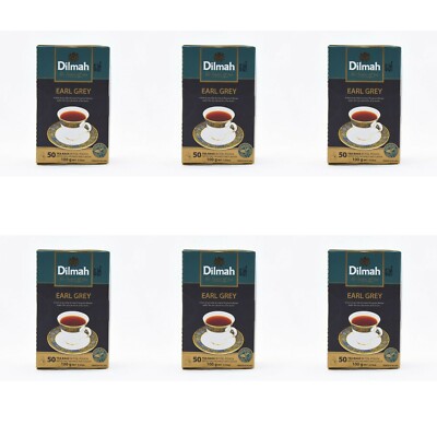 Dilmah Pure Ceylon Tea Earl Grey  50 Bags 100g (3.53oz) X 6 Packs
