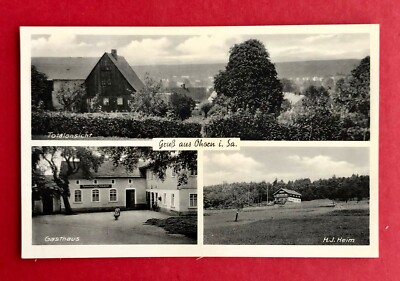 Postcard Ohorn near Pulsnitz around 1939 Restaurant zur Silberweide, Youth Home (82791