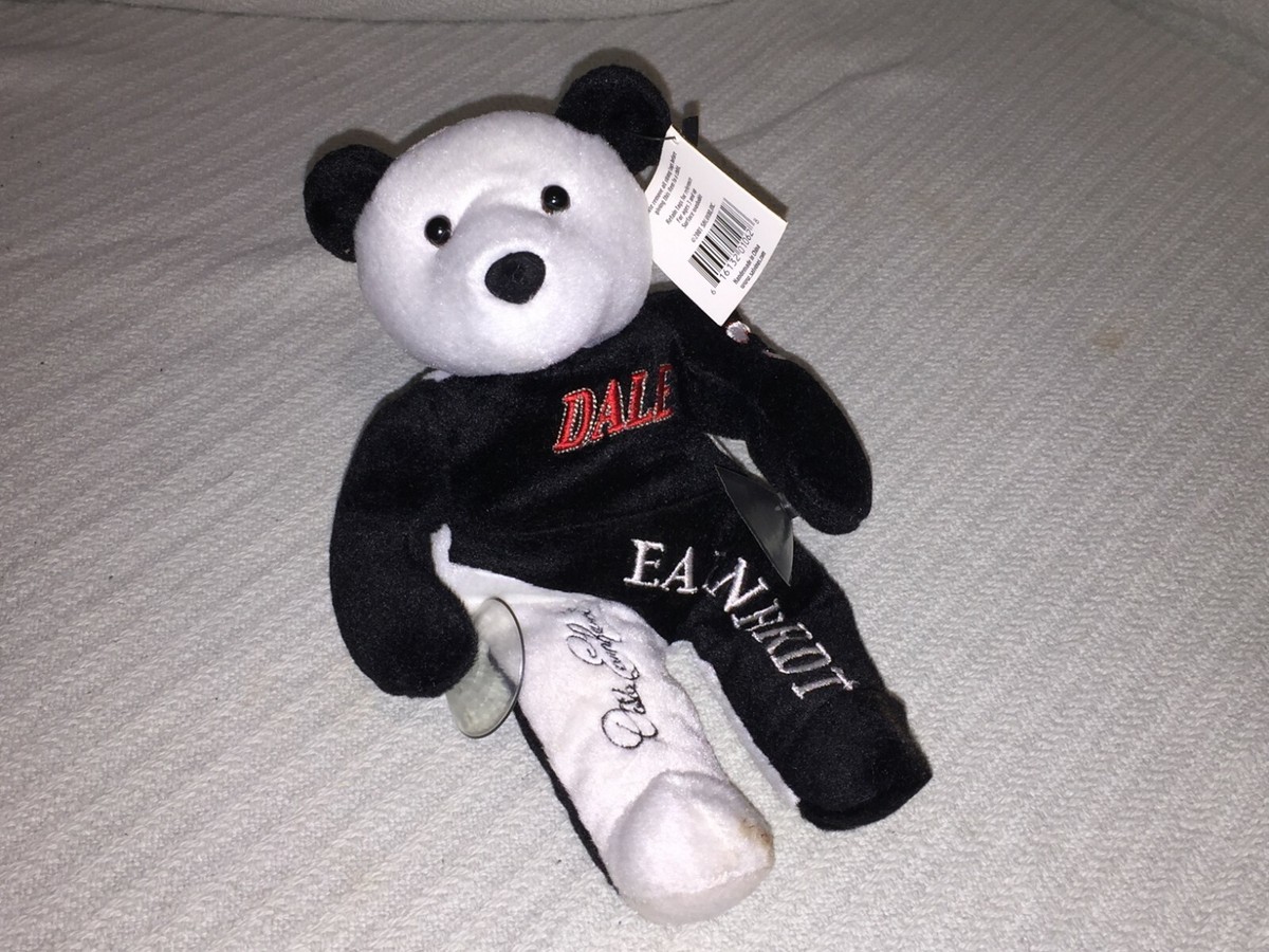 NASCAR Black and White Beanie Bear 2001 Dale Earnhardt #3 Team