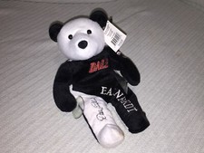 NASCAR Black and White Beanie Bear 2001 Dale Earnhardt 3 Team Salvino's Racing