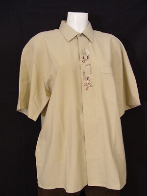 Size L 41/42 costume shirt shirt classic collar cotton/polyester with embroidery TH089