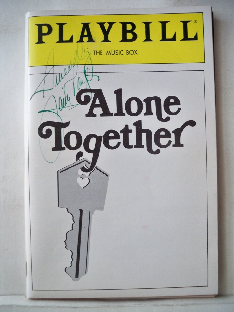 ALONE TOGETHER Playbill JANIS PAGE Autographed NYC 1984