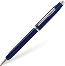 Cross Century II Translucent Blue  Chrome Ballpoint Pen New in Box At0082wg-103