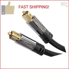 KabelDirekt TOSLINK Optical Audio Cable 6ft Fiber Optic Cord, S/PDIF Digit