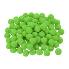 100 x Pom Felt Balls Felting Fabric 2.5cm 25mm Green for Crafts DIY