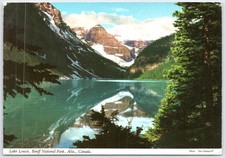 Vintage Lake Louise Banff Canada Postcard John Hinde 1978 Commonwealth Stamp
