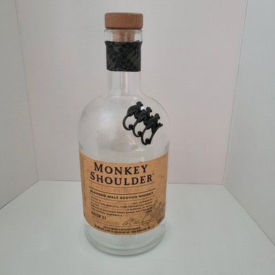 Monkey Shoulder Blended Malt Scotch Whiskey Bottle EMPTY Batch 27 Cool Bottle