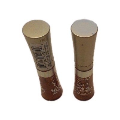 Lot of Two L'Oreal Glam Shine Holographic Dazzling Plumping Lip Color #400 Aura