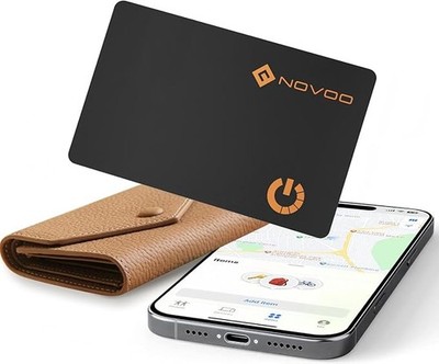 NOVOO Dünne Geldbörsen Tracker Karte Geldbörsenfinder Air Tag kompatibel mit App