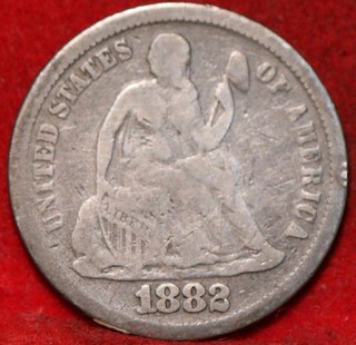 1882 Philadelphia Mint Silver Seated Liberty Dime