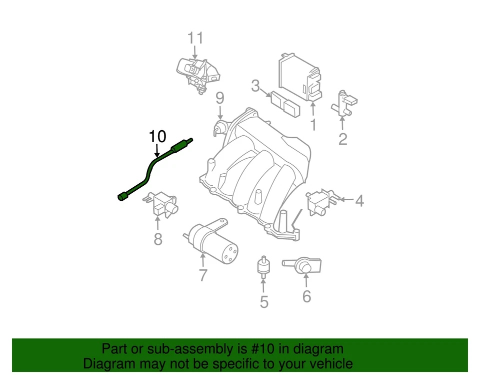 Nissan Murano 2003 genuino - Sensor de oxígeno 22690-2A000 Foto 2 de 2