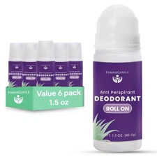 Roll On Deodorant for Women - Pack of 6 1.5 oz Roll On Antiperspirant with Al...