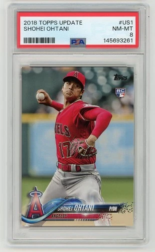 SHOHEI OHTANI 2018 Topps Update Rc #US1 PSA 8 LA Angels Red Jersey Pitching