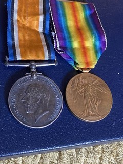 WW1 British War & Victory Medal Pair W Sage TRMFA