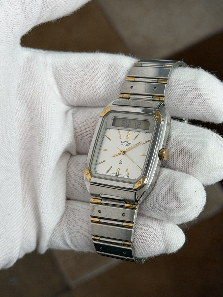 Rare Vintage Seiko H557-506A Men's Ana-Digi Classic Dress Sports