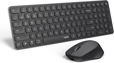 Rapoo Premium Slim Wireless Bluetooth Keyboard And Mouse Set PC Laptop UK Layout
