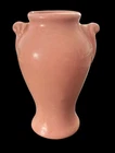 Vtg Shawnee USA Mini Pottery Vase Art Deco Pink 1950s Scroll Double Handles 2.5”
